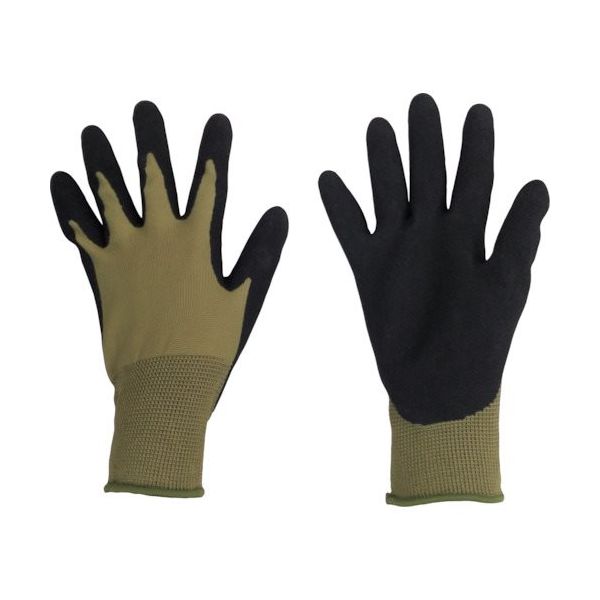 丸和ケミカル 発泡天然ゴム背抜き手袋(カーキ) Mサイズ 901-M 1セット(10双) 569-2503（直送品）