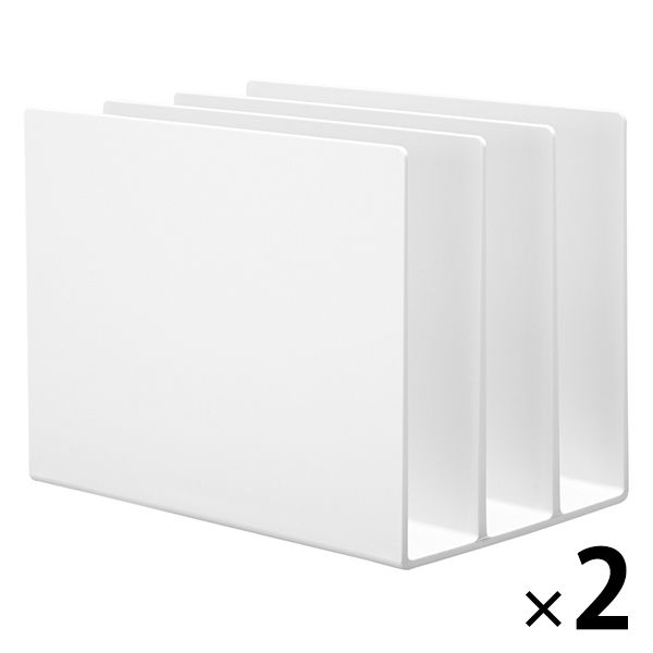 無印良品 スチロール仕切りスタンド ホワイトグレー 3仕切 小 約210×135×160mm 1セット（1個×2） 良品計画