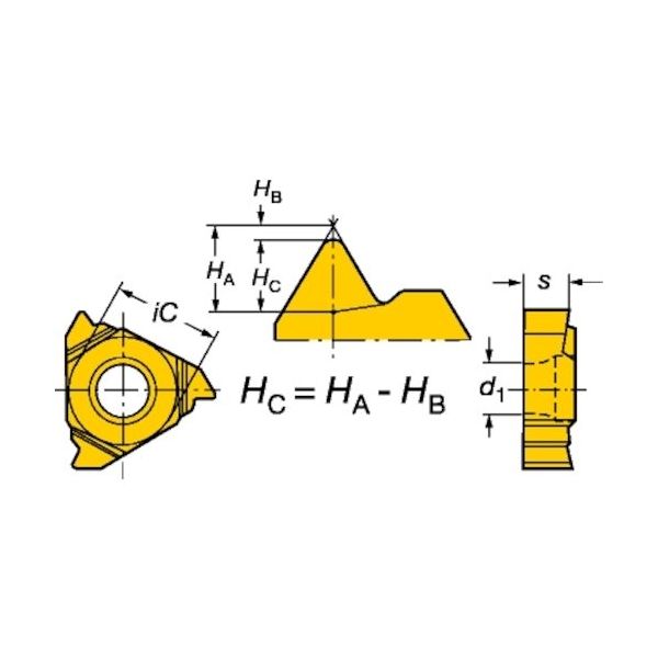 SANDVIK TーMax Uーロック ねじ切りチップ(330) 1020 R166.0L-11WH01-200 1セット(10個)（直送品）