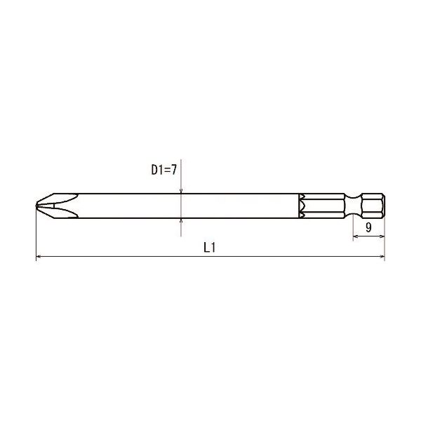 近江精機 近江 六角6.35 溝9差込 +2 全長150 硬度Y V17-2-150-Y 1セット(10本) 409-2519（直送品）