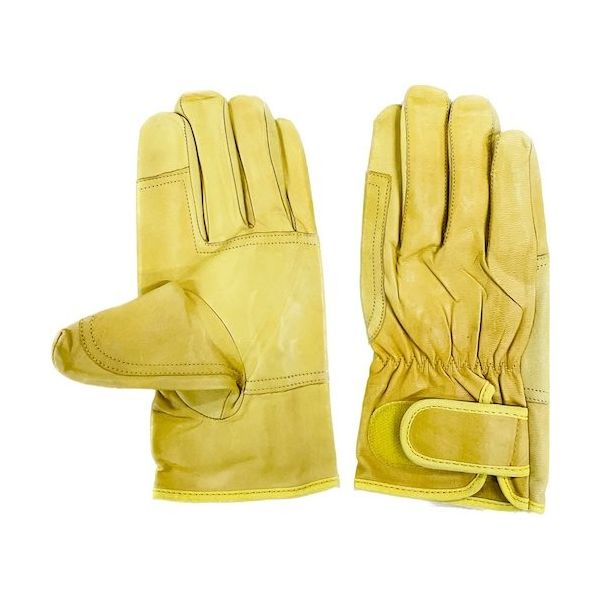 南村製作所 ラッキーワーカー 牛革クレストレンジャーマジック 706 フリー 黄 706-Y 1セット(10双) 506-0194（直送品）