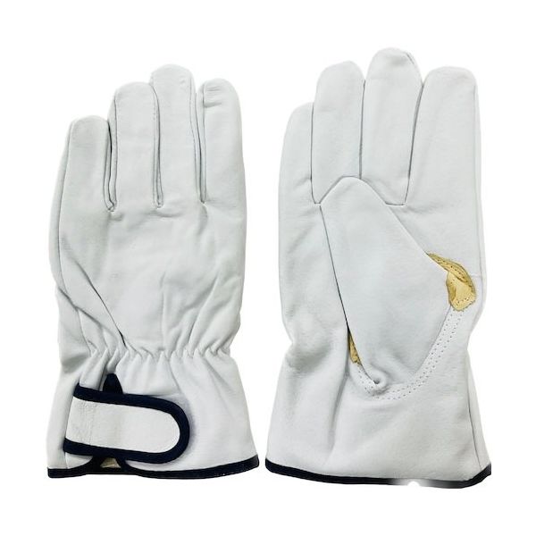 南村製作所 ラッキーワーカー 豚革クレストマジック 内綿 827 フリー 白 827-F 1セット(10双) 495-3871（直送品）