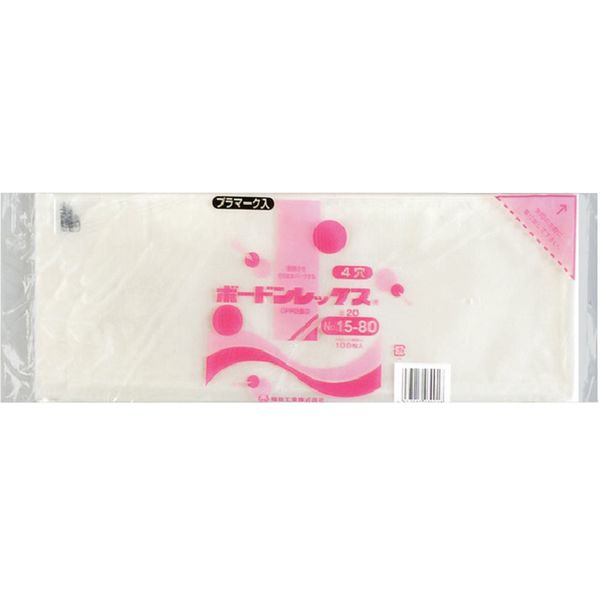 福助工業 福助 ボードンレックス#20NO.15ー80 4穴プラ 100枚入 0451959 1セット(3000枚:100枚×30袋)（直送品）