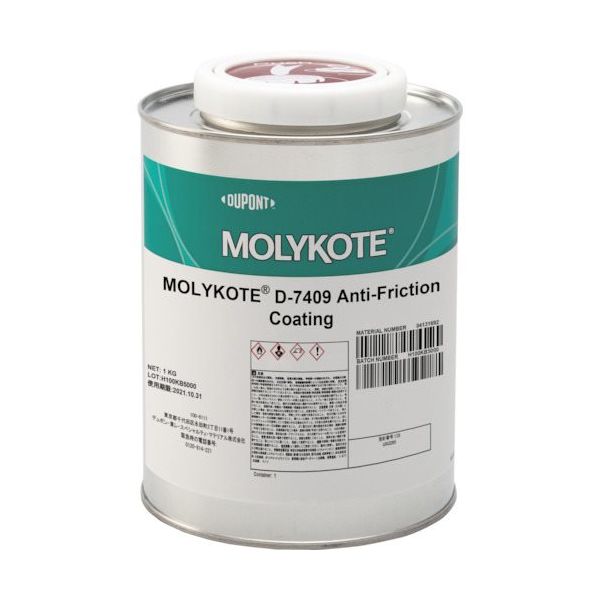 デュポン・東レ・スペシャルティ・マテリアル モリコート 乾性被膜 Dー7409乾性被膜潤滑剤 1kg 7409-10 1セット(4缶)（直送品）