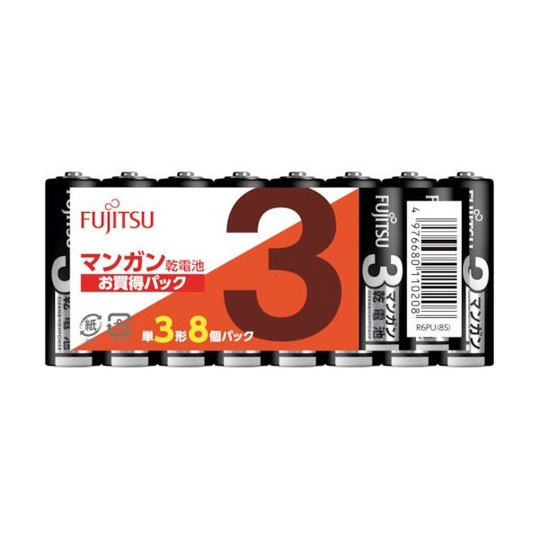 FDK マンガン 黒 単3形 (8本入) R6PU(8S) 1セット(40本:8本×5パック) 337-9385（直送品）