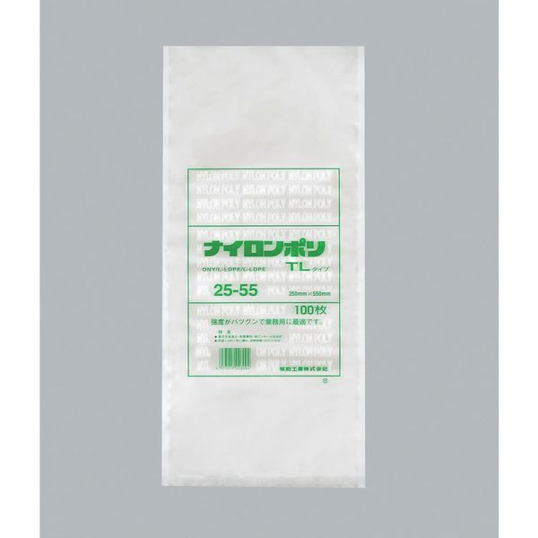 福助工業 福助 ナイロンポリ TLタイプ 25ー55 0702511 1セット(600枚:100枚×6袋) 477-1187（直送品）