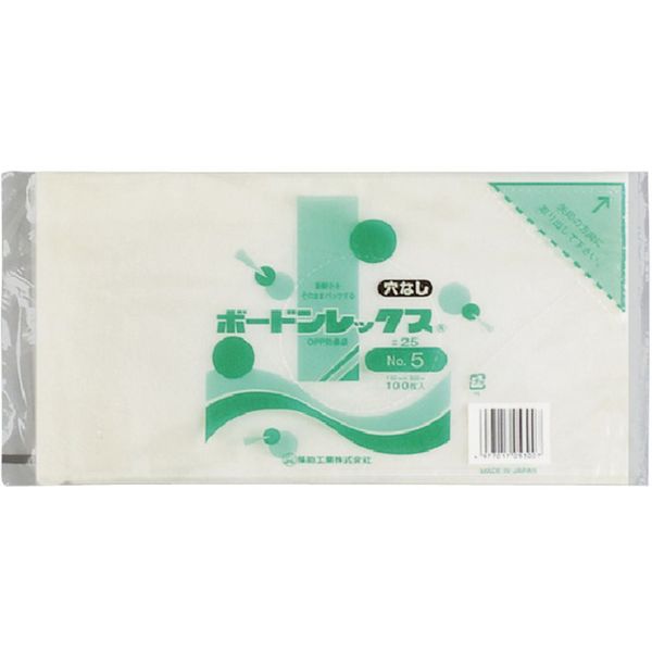 福助工業 福助 ボードンレックス#25NO.5 穴なし 100枚入 0451355 1セット(6000枚:100枚×60袋)（直送品）
