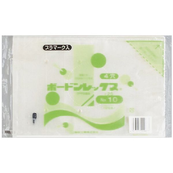 福助工業 福助 ボードンレックス#25NO.10 4穴プラ 100枚入 0451495 1セット(6000枚:100枚×60袋)（直送品）