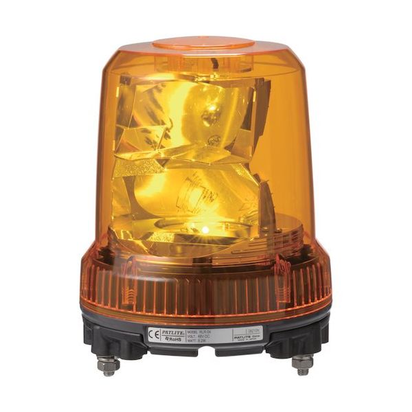 パトライト PATLITE 強振型LED大型回転灯 RLR-M1-Y 1台 388-4467（直送品）