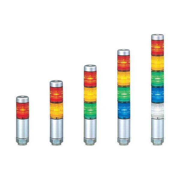 パトライト LED小型積層信号灯 MPS-502-CBRGY 1台 389-0738（直送品）