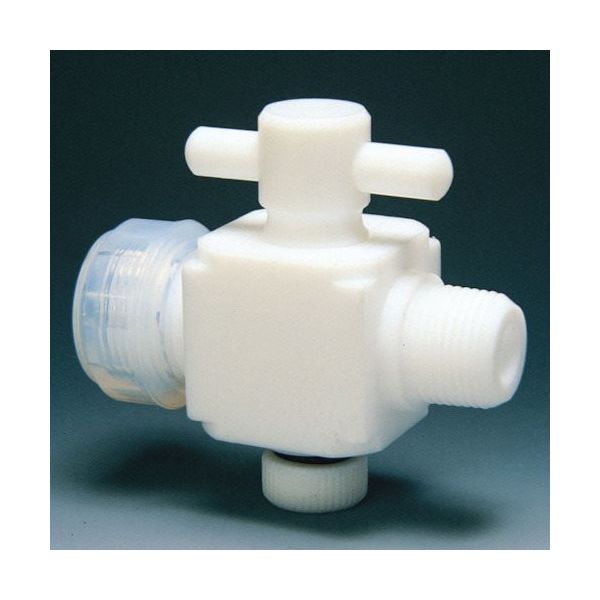 フロンケミカル フッ素樹脂(PTFE)二方バルブ装置用 12φ R3/8 NR0023-004 1個 734-4813（直送品）