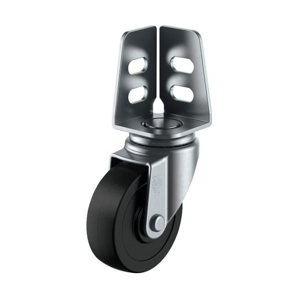 ユーエイ アングル 自在 キャスター 導電ゴム 車輪径75mm Sタイプ SA型 取付寸法20×21，16 SA-75RHE 1個（直送品）