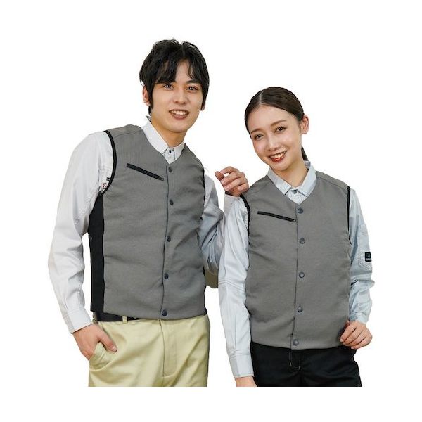 岡潮 手洗い洗濯できる発熱ベスト40223グレー（ウェアのみ）