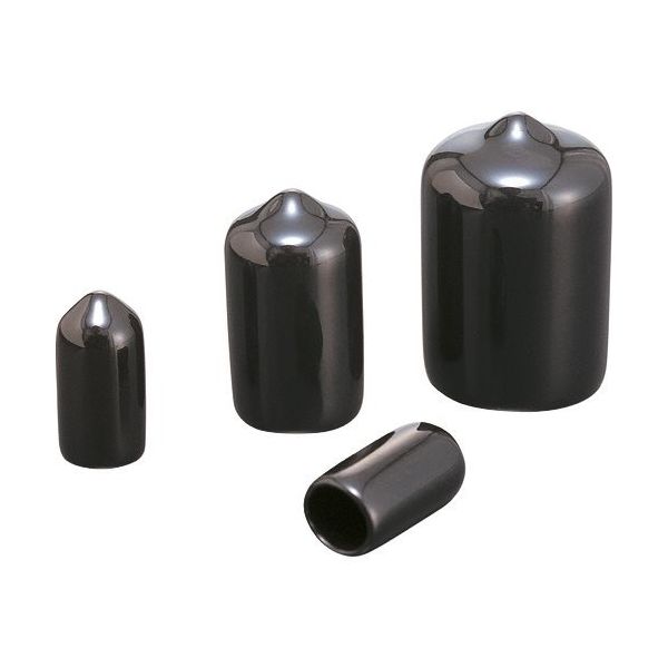 岩田製作所 IWATA 保護キャップ 丸 (10個入) 黒 HLDP20-P 1パック(10個) 198-3686（直送品）
