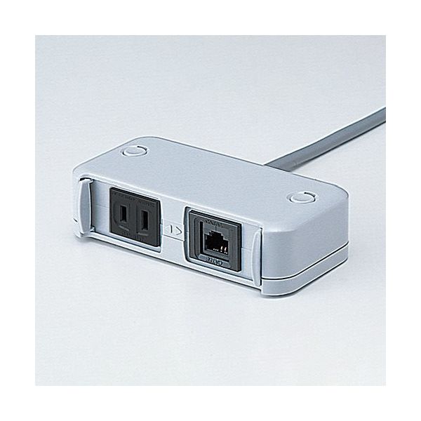 石黒製作所 プラパート シャッターカバーコンセント シルバー 電源1口/LAN(中継)1口 G102-A-LG 1個 474-5152（直送品）