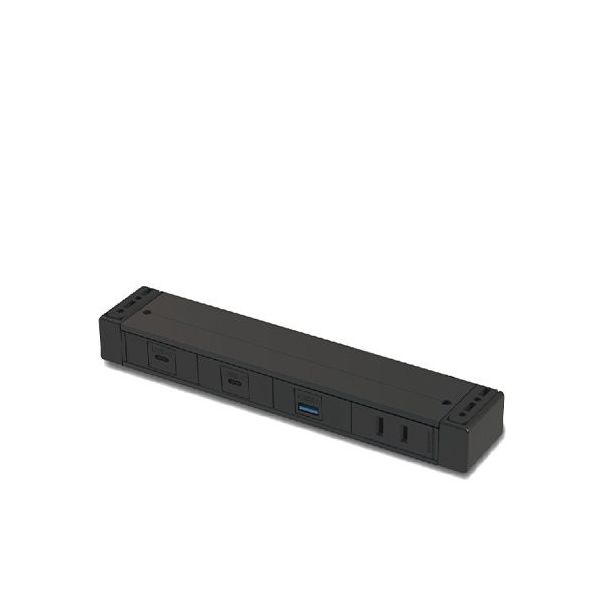 プラパート カセット式コンセント G001 黒 電源1口/USBーA(中継)1口/USBーC(中継)2口 G001-4-EACC-B 1個（直送品）