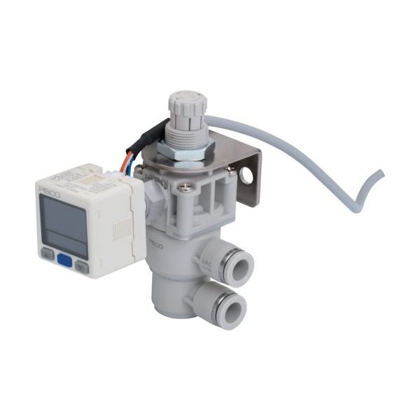 日本ピスコ PISCO 真空レギュレータプッシュロックタイプ 2画面デジタル表示付圧力センサ付 ユニオンタイプ RVZ8UV4 1個（直送品）