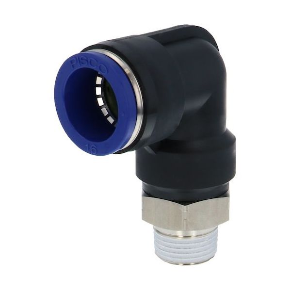 日本ピスコ ピスコ チューブフィッティングSUS304 エルボ PL16-03SUS 1個 423-4001（直送品）