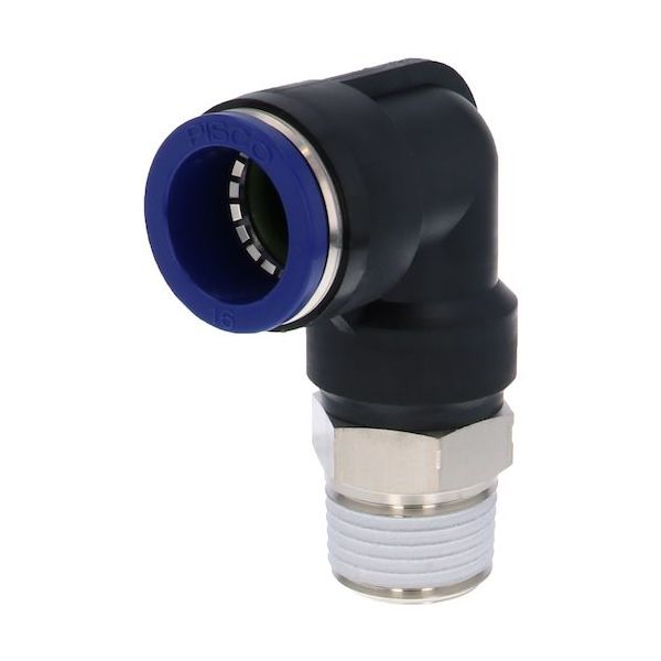 日本ピスコ ピスコ チューブフィッティングSUS304 エルボ PL16-04SUS 1個 423-4039（直送品）