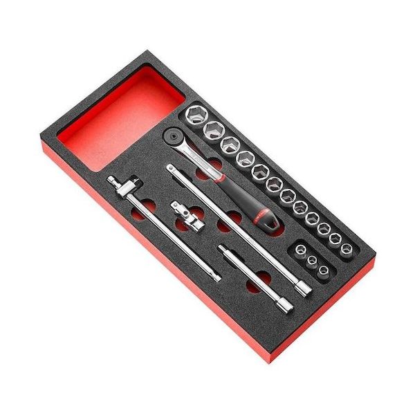 FACOM ラチェット+ソケットセット MODM.J161ー36 3/8 パームコントロール 20Pc 1個 450-6467（直送品）