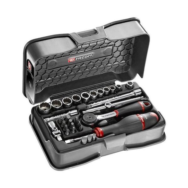FACOM ソケット+ビットセット R.161ー4P12 31ピース 1/4インチ 12ポイント 1個 450-4964（直送品）