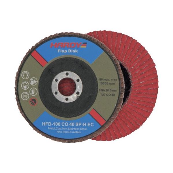 三研空機 HARDY HARDYフラップディスクHFDー100CO40SPーHEC HFD-100CO 40 SP-H EC 1箱(10枚)（直送品）