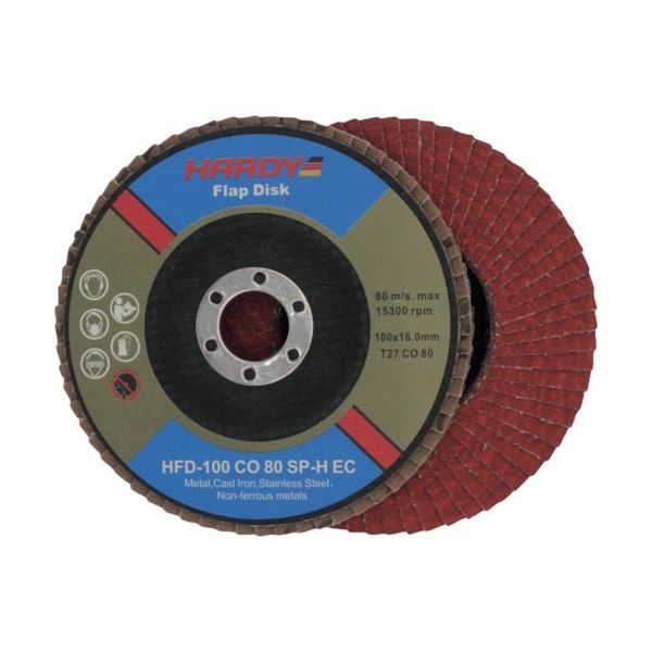 三研空機 HARDY HARDYフラップディスクHFDー100CO80SPーHEC HFD-100CO 80 SP-H EC 1箱(10枚)（直送品）