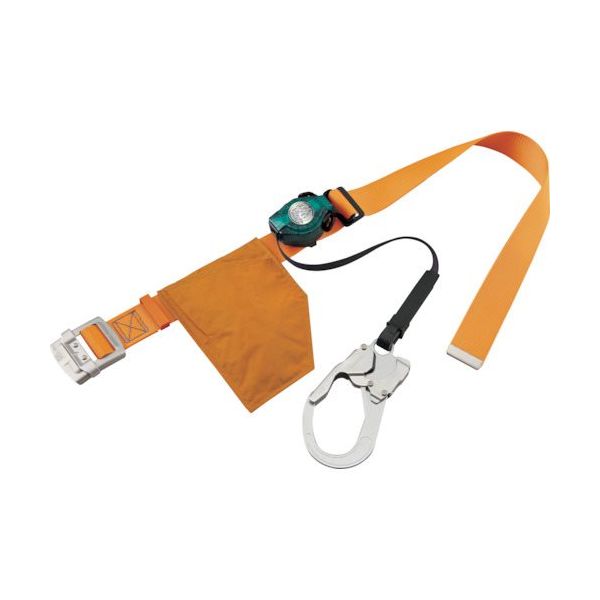 サンコー タイタン RICOROーNライト ロック装置付巻取器式胴ベルト イエロー RA507N-YL 1本 424-6213（直送品）