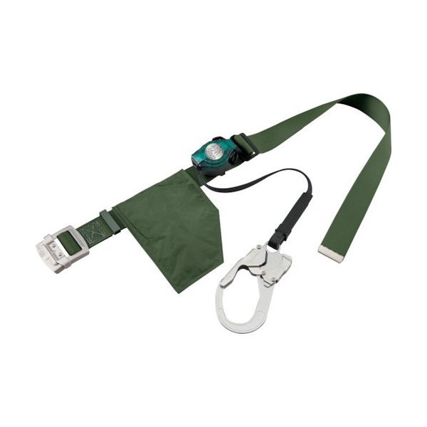 サンコー タイタン RICOROーNライト ロック装置付巻取器式胴ベルト グリーン RA507N-GR 1本 424-6230（直送品）