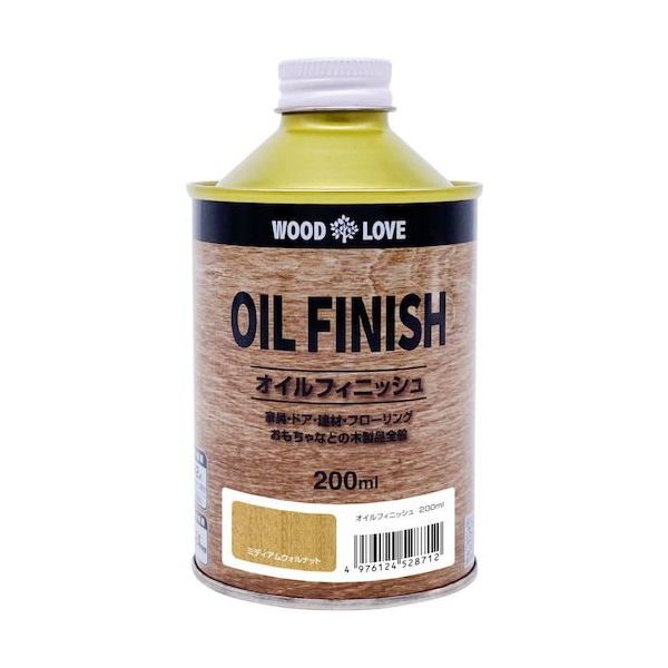 ニッぺ WOOD LOVE オイルフィニッシュ 200ml ミディアムウォルナット HJA007 4976124528712 1缶（直送品）