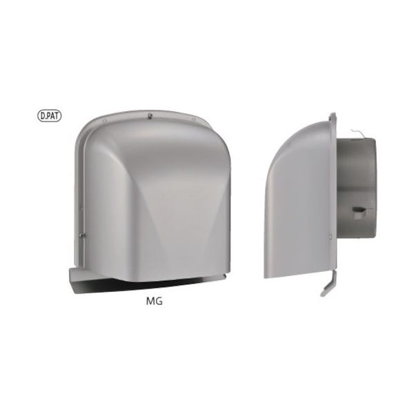 宇佐美工業 U.K 自然給排気口用 M型フード付ガラリ 防音タイプ MBON100BFD-WH 1個 466-7755（直送品）