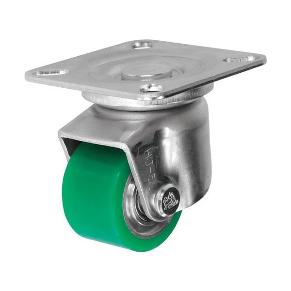 シシクSISIKUアドクライス シシク 低床重荷重用キャスター 50径 自在 ウレタン車輪 三価クロメート HJ-50U-U 1個（直送品）