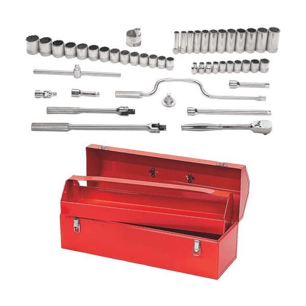 WILLIAMS JHWTBー6124Aメタルツールボックス付 ツールセット 4 JHWMSS-47TB 1セット(47個)（直送品）