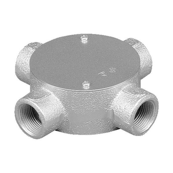 外山電気 丸型BOX 四方出 溶融亜鉛 O4Z28 1個 403-5058（直送品）