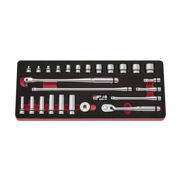 nepros 9.5sq.ソケットレンチセット(11点)(ケース付) 6角 ケース間口275×奥行150×高さ50mm NTB311CZ（直送品）