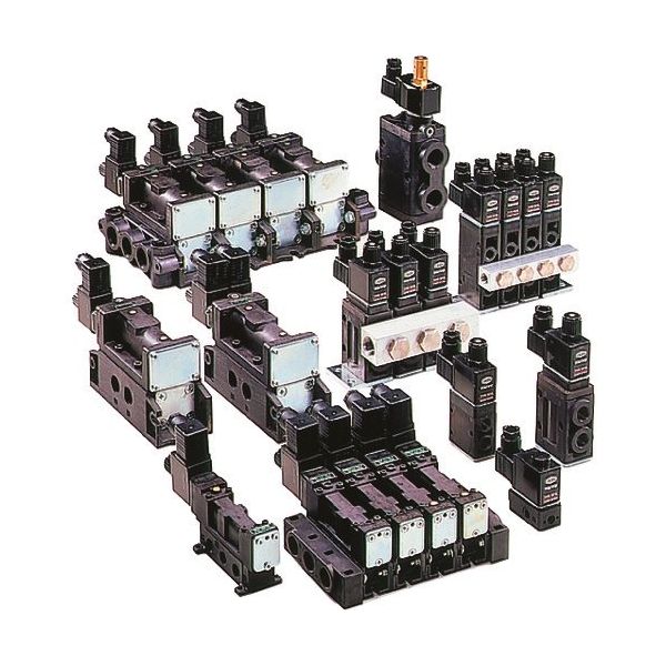 TAIYO エアバルブ 5ECシリーズ(5ポート/クローズドセンタ形) 5EC-10S-24SO 1個 172-3511（直送品）