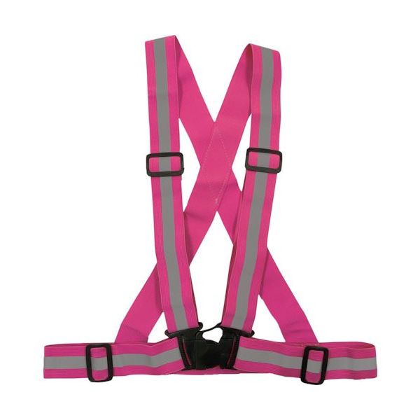ミズケイ 伸縮タスキ型ベスト ピンク 5941197 1枚 410-0371（直送品）