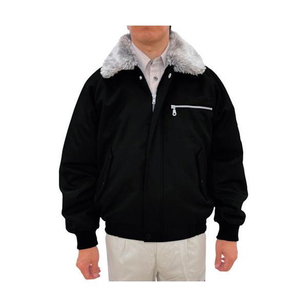 トーマセンイ TEAGLES 14901 裏ボア防寒ブルゾン ブラックL BK L 1枚 454-1629（直送品）