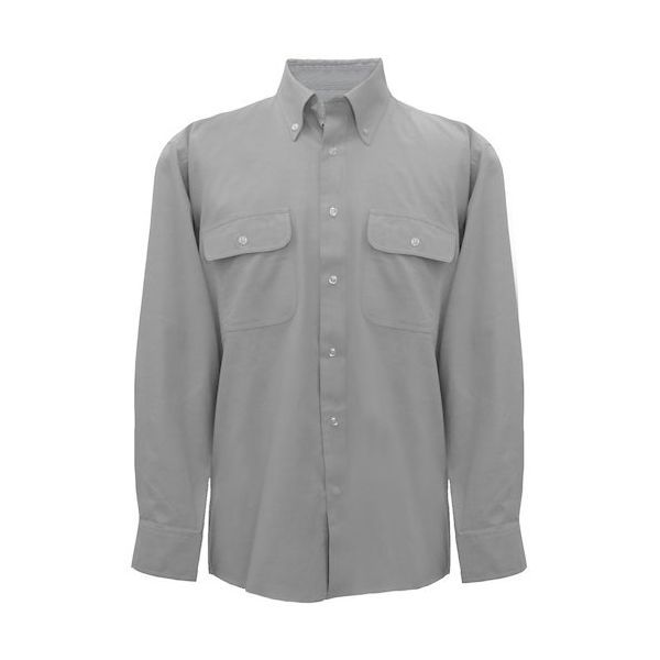 トーマセンイ TEAGLES ボタンダウンダンガリー長袖シャツ グレー LL 5631 GL 1枚 425-9191（直送品）