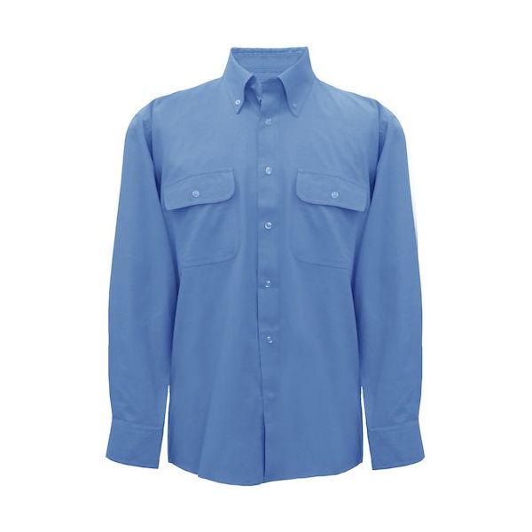 トーマセンイ TEAGLES ボタンダウンダンガリー長袖シャツ サックス M 5631 SA 1枚 425-9097（直送品）