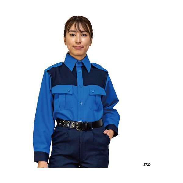 岡潮 警備シャツ2720(秋冬)ユニセックス 3L 2720-3L 1着 476-1252（直送品）