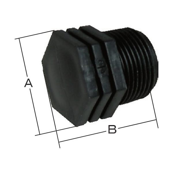 岩崎製作所 樹脂(PP)製 プラグ 49PLG50P 1個 510-3770（直送品）