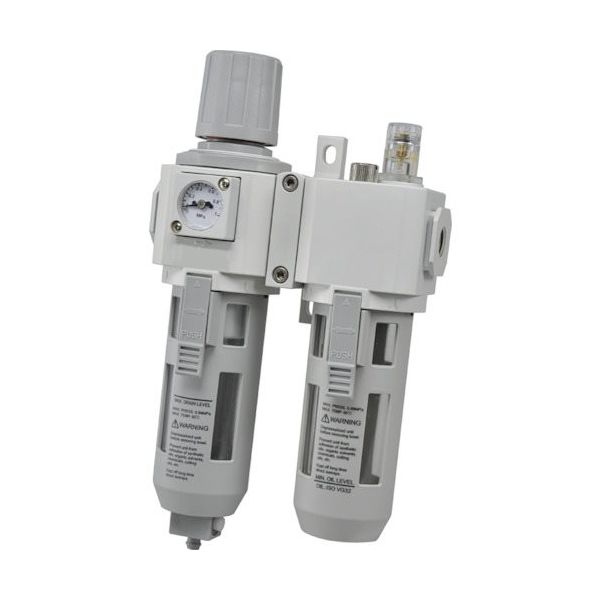 TAIYO エアコントロールユニット/2点セット(オートドレン、ブラケット、角型圧力計、メタルケース付) EKL3-08-ABDS 1個（直送品）