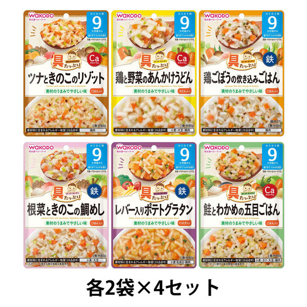 具たっぷりグーグーキッチン 9か月おすすめセット 6種×2袋 1セット（1箱×4） アサヒグループ食品株式会社