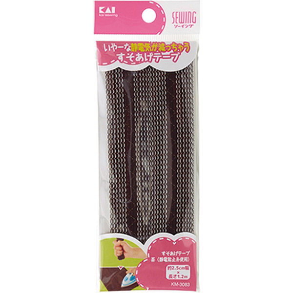 貝印 KM3083 すそあげテープ 茶(静電防止糸使用) 4901601284386 1セット(1本×3点)（直送品）