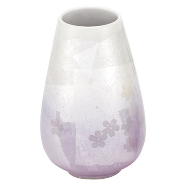 日本香堂 九谷焼銀彩 宇野千代の仏具揃え 淡墨の桜 花立 4902125371262 1セット(1個×1点)（直送品）