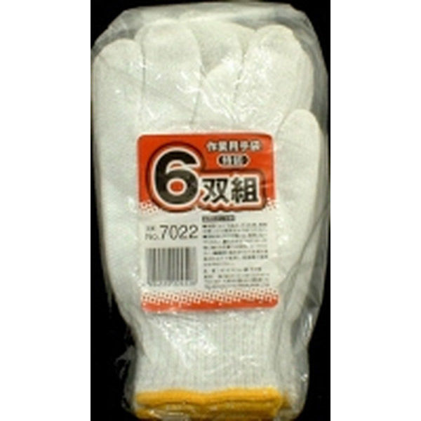 ダンロップホームプロダクツ 軍手特紡6双組 4904510224528 1セット(6双×8点)（直送品）