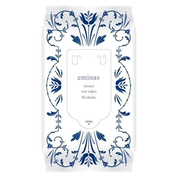 丸住製紙 エミナスウェットティシュコンパクトアルコールリリウム40枚 4948258007524 1セット(40枚×8点)（直送品）