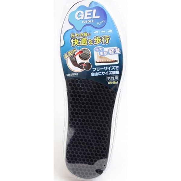 コロンブス ジェルインソール男性用フリーサイズ 4971671195875 1セット(1足×3点)（直送品）