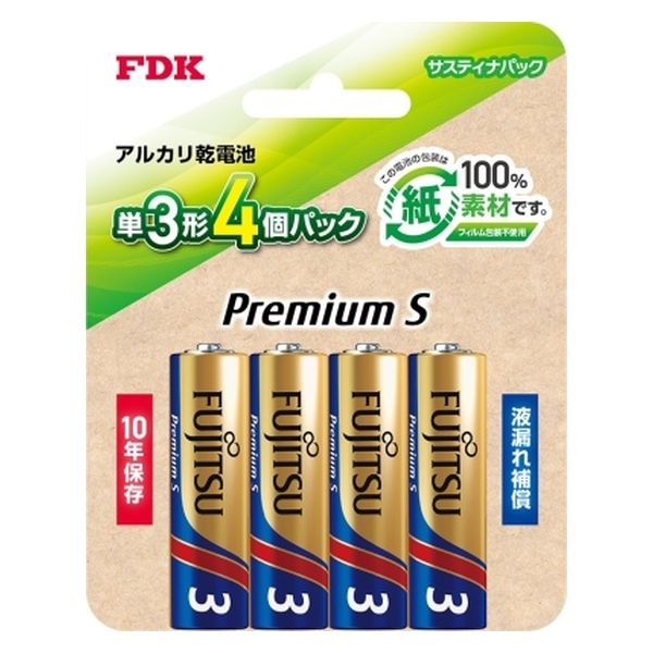FDK 富士通アルカリ乾電池 PremiumS サスティナパック